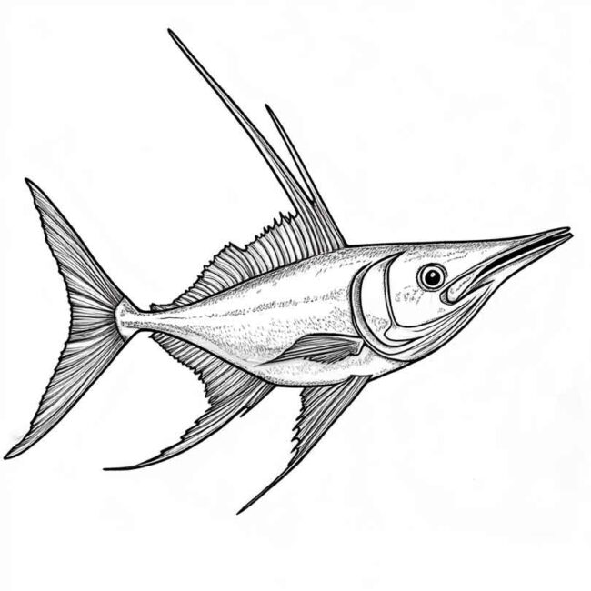 peixe espada para colorir 29