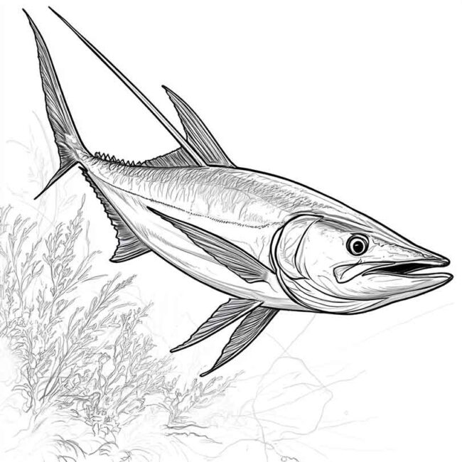 peixe espada para colorir 15
