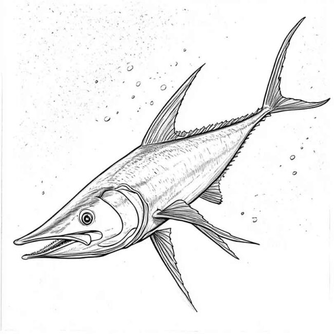peixe espada para colorir 27