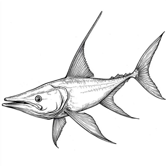 peixe espada para colorir 38
