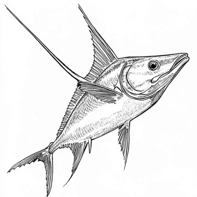 peixe espada para colorir 11