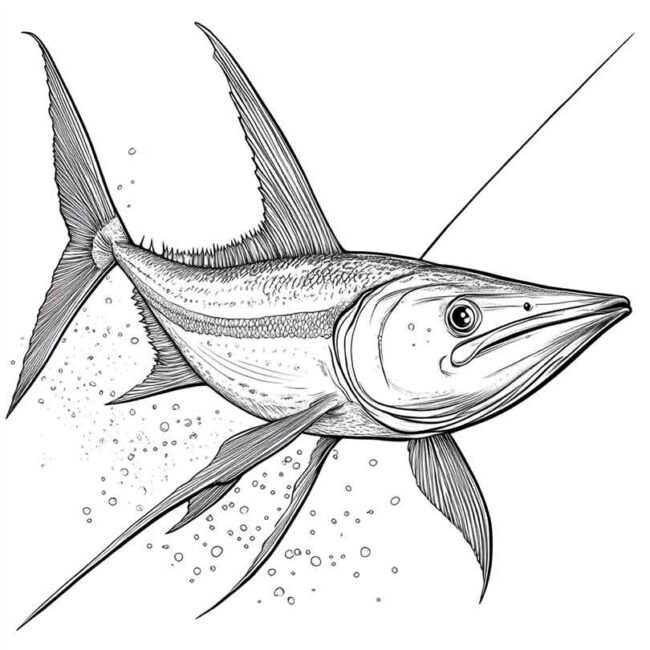 peixe espada para colorir 30