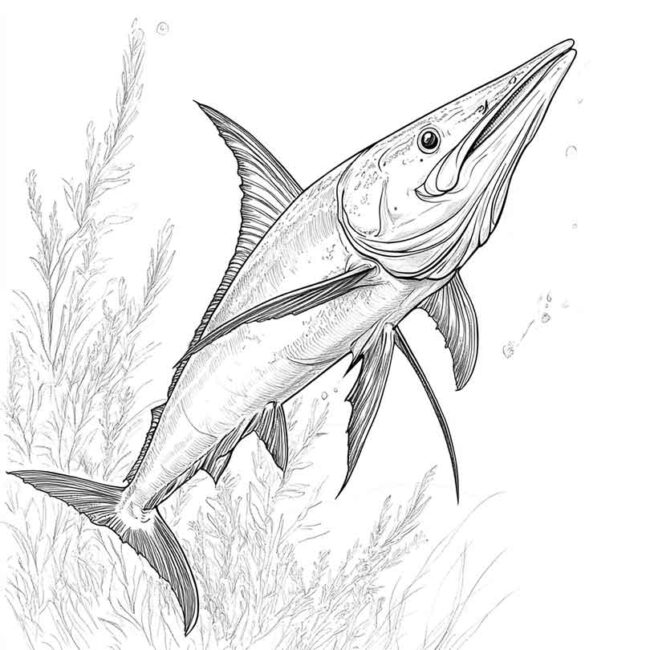 peixe espada para colorir 13