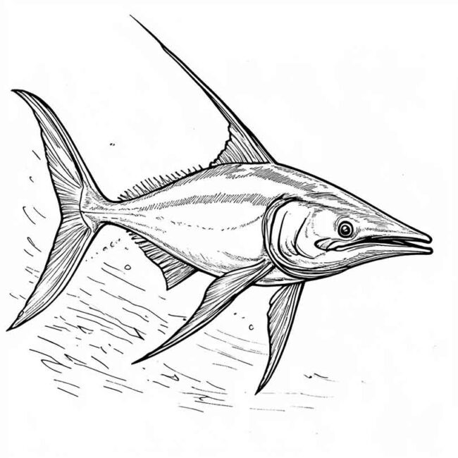 peixe espada para colorir 28