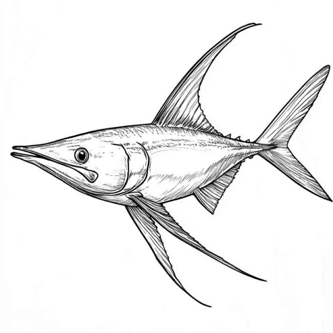 peixe espada para colorir 33