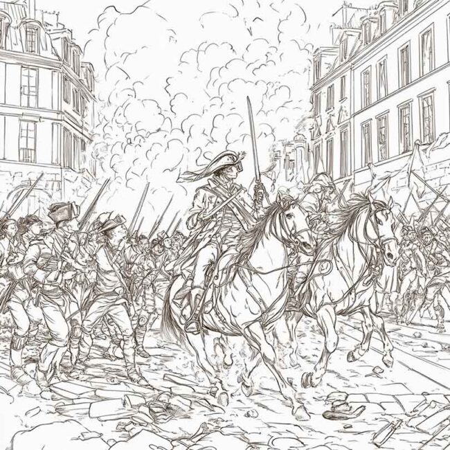 pintura de revolucao francesa para colorir 8