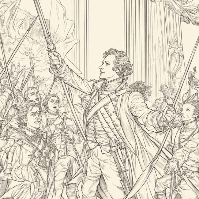 pintura de revolucao francesa para colorir 9