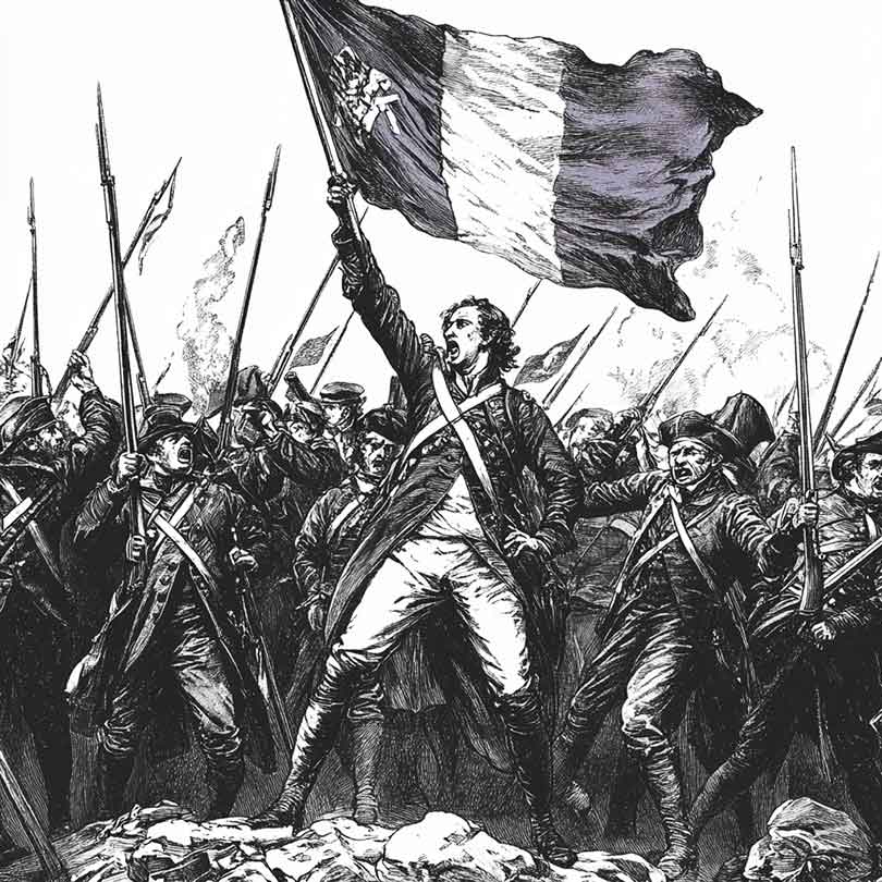 Desenhos de Pintura da Revolução Francesa para Imprimir e Colorir