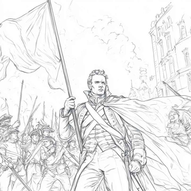pintura de revolucao francesa para colorir 25