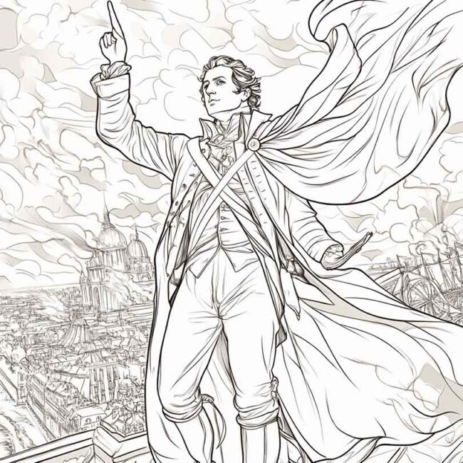 pintura de revolucao francesa para colorir 19