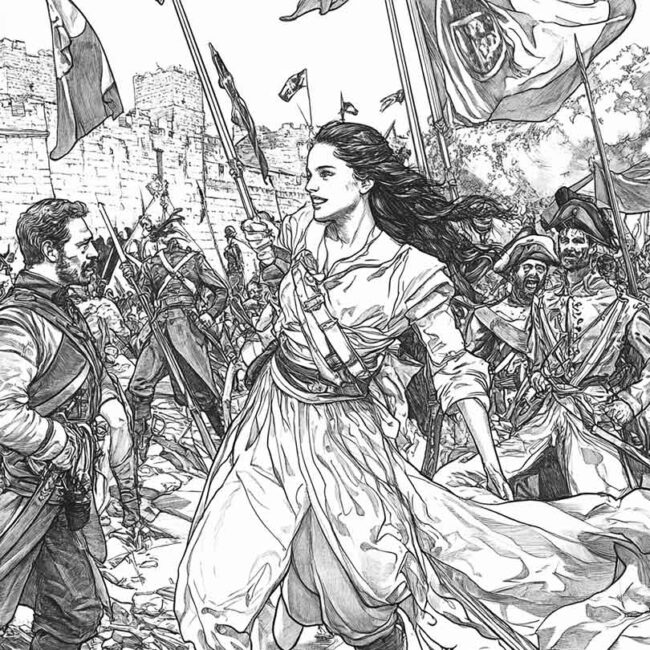 pintura de revolucao francesa para colorir 2