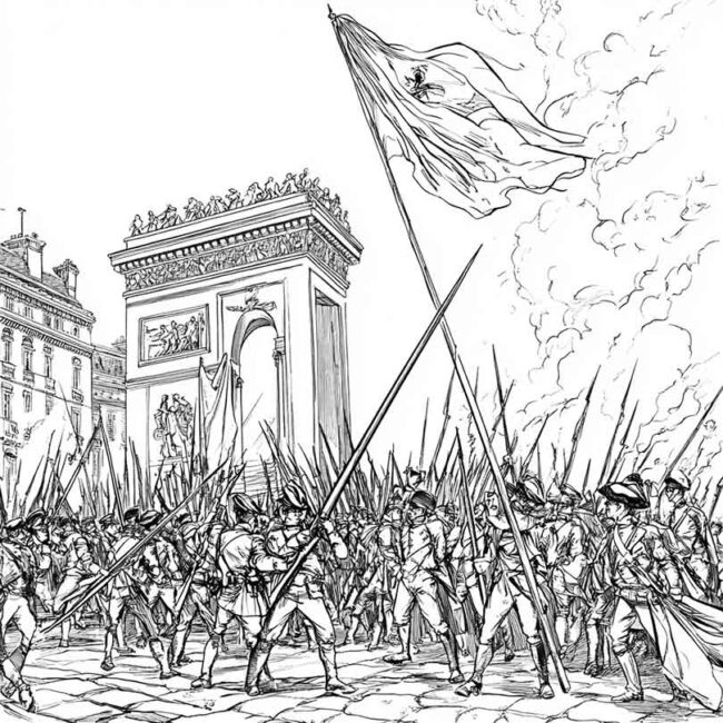 pintura de revolucao francesa para colorir 20