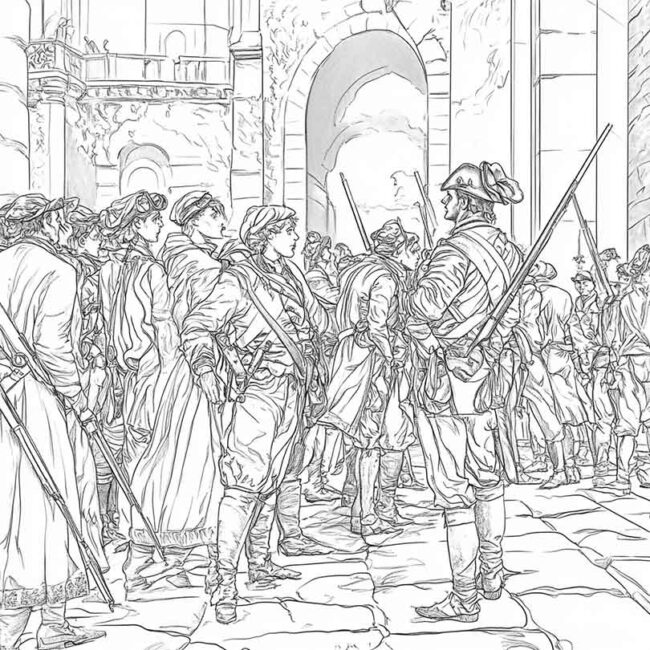 pintura de revolucao francesa para colorir 10