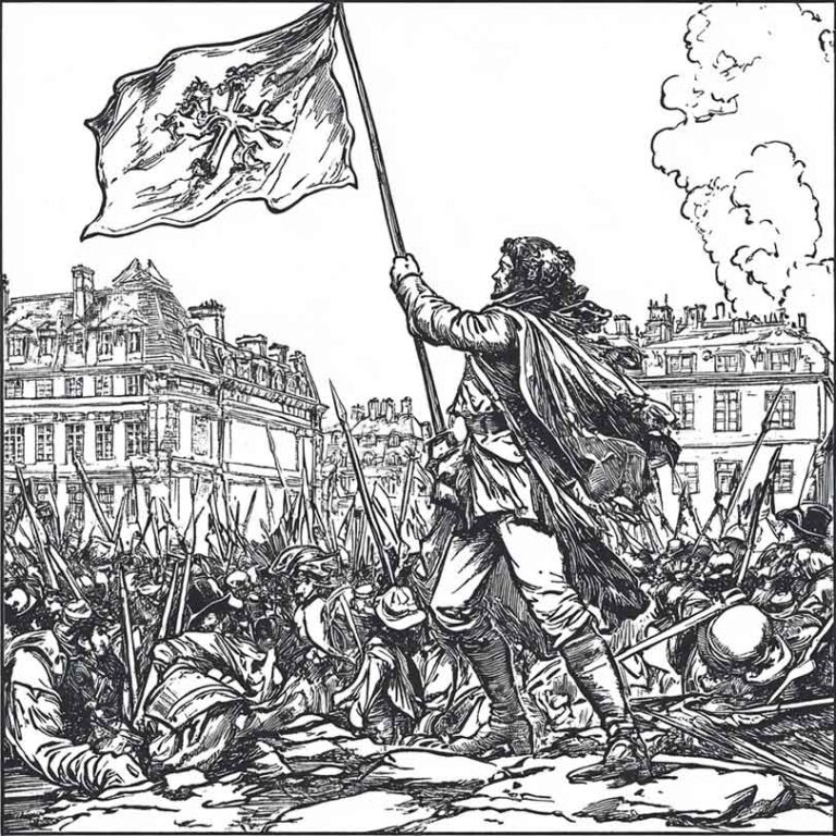 Desenhos de Pintura da Revolução Francesa para Imprimir e Colorir