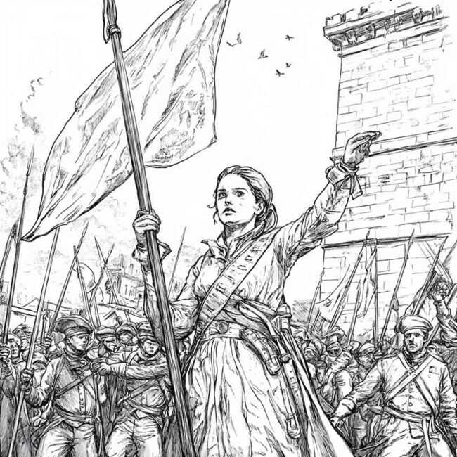 pintura de revolucao francesa para colorir 14