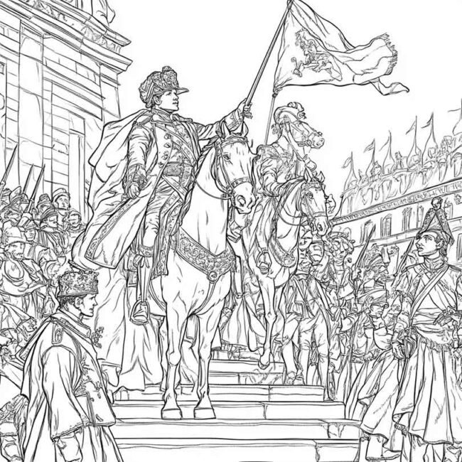 pintura de revolucao francesa para colorir 1