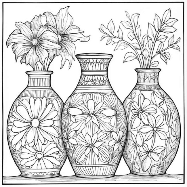 vaso indigena para colorir 8