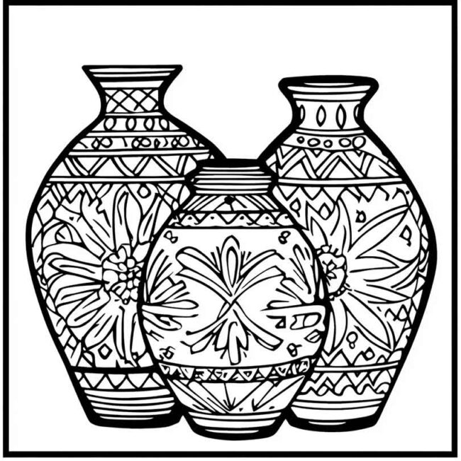 vaso indigena para colorir 43