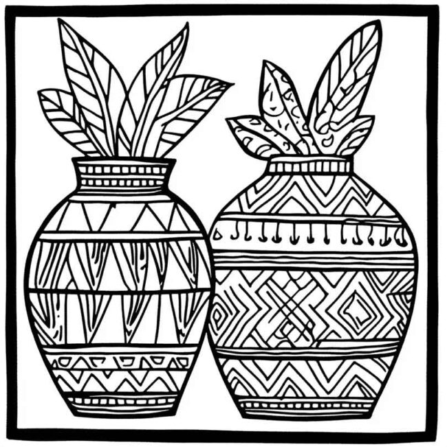 vaso indigena para colorir 32