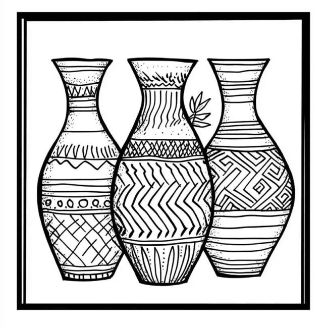 vaso indigena para colorir 44