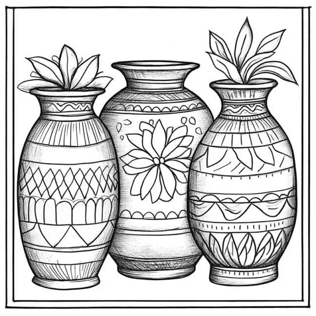 vaso indigena para colorir 45