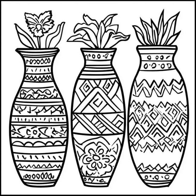 vaso indigena para colorir 42