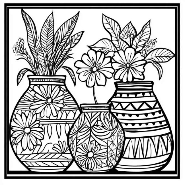 vaso indigena para colorir 25