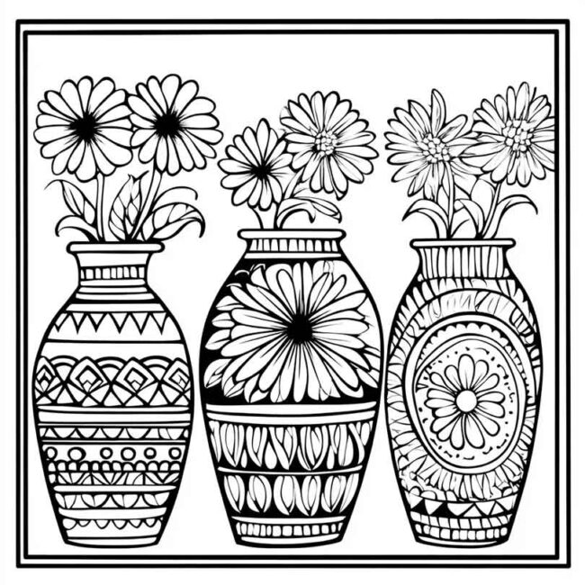 vaso indigena para colorir 33