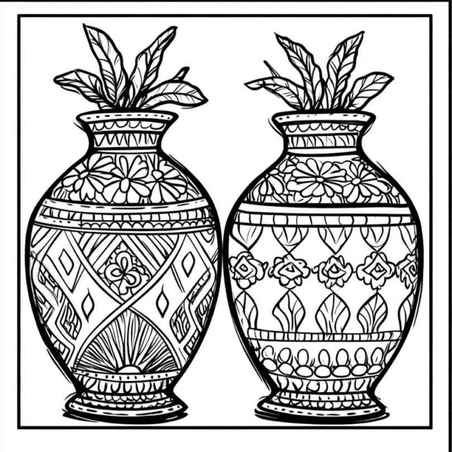 vaso indigena para colorir 26