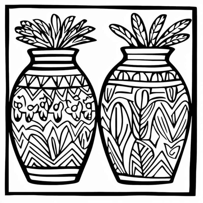 vaso indigena para colorir 41