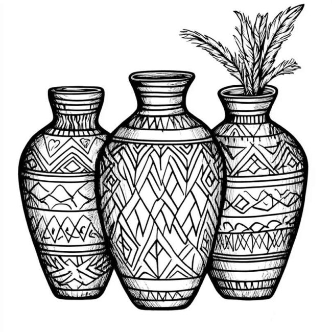 vaso indigena para colorir 28