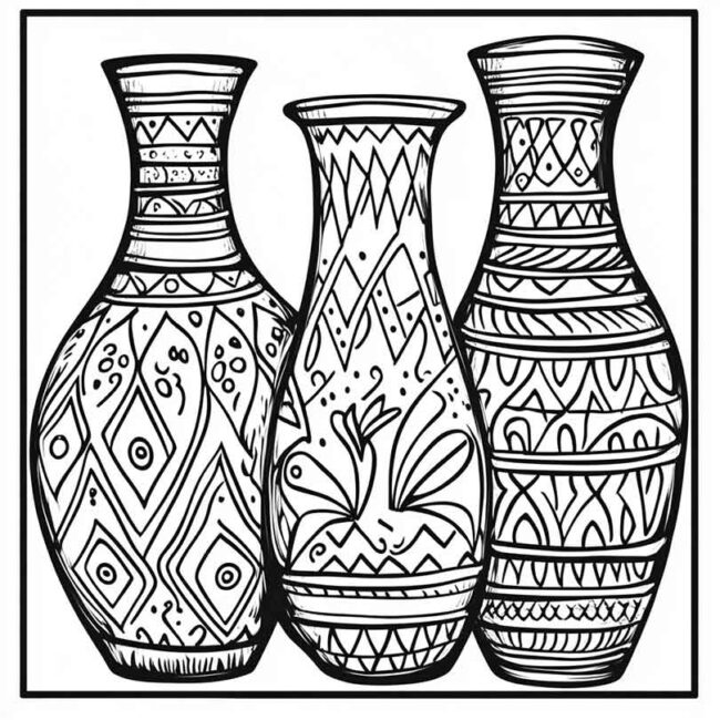 vaso indigena para colorir 21