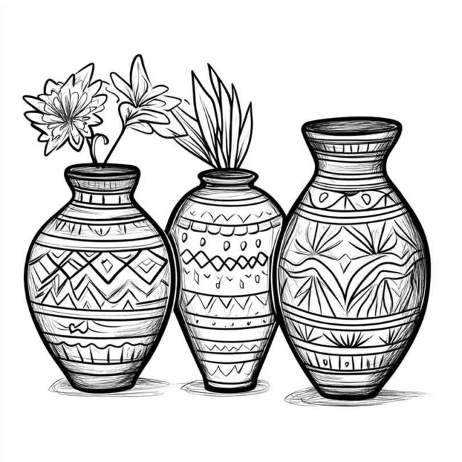 vaso indigena para colorir 36