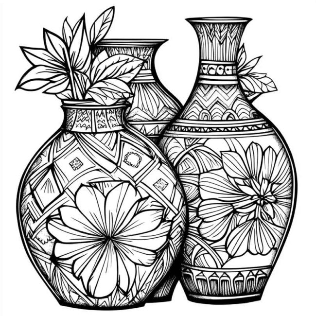 vaso indigena para colorir 20