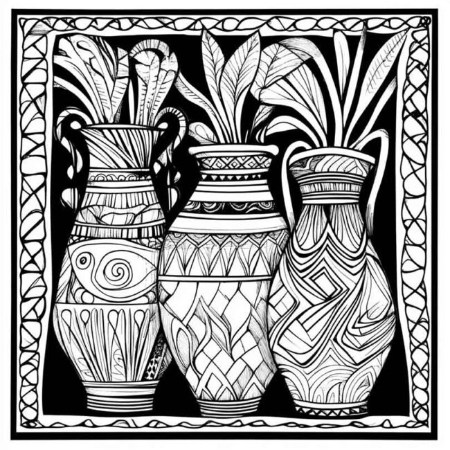 vaso indigena para colorir 13