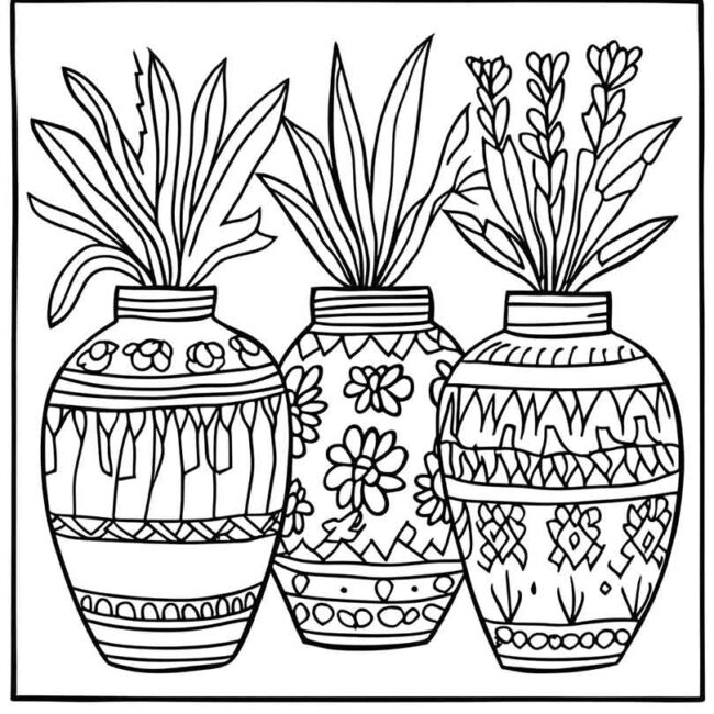 vaso indigena para colorir 35