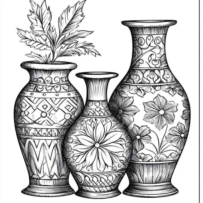 vaso indigena para colorir 14