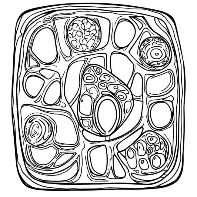 celula vegetal para colorir 32