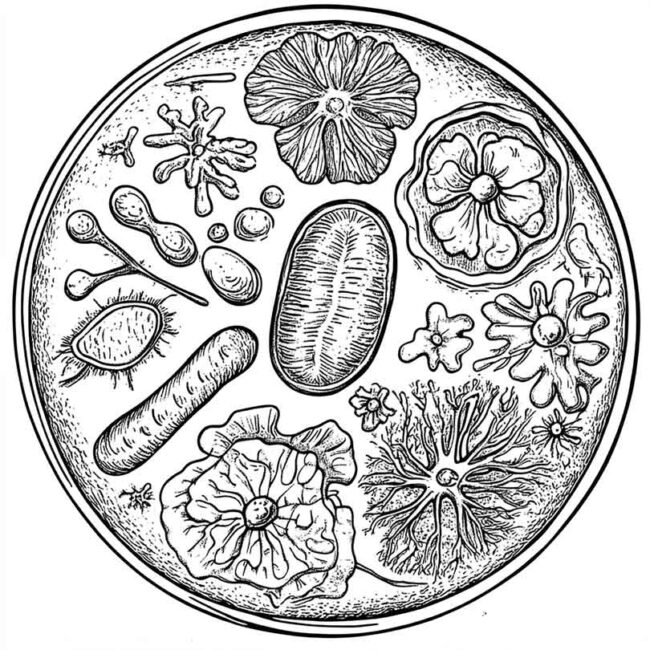 celula vegetal para colorir 19