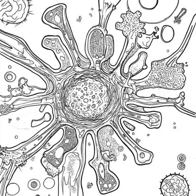 celula vegetal para colorir 15