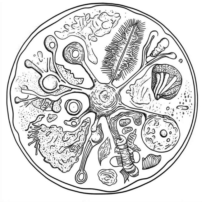 celula vegetal para colorir 30