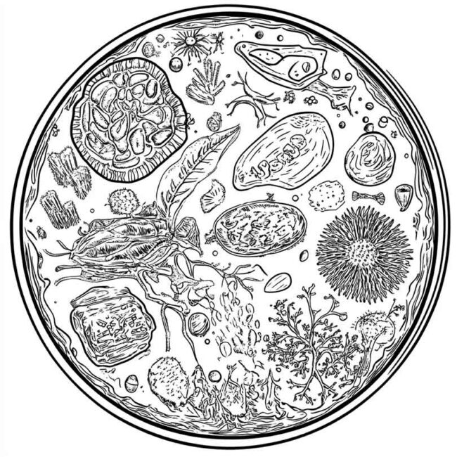 celula vegetal para colorir 20