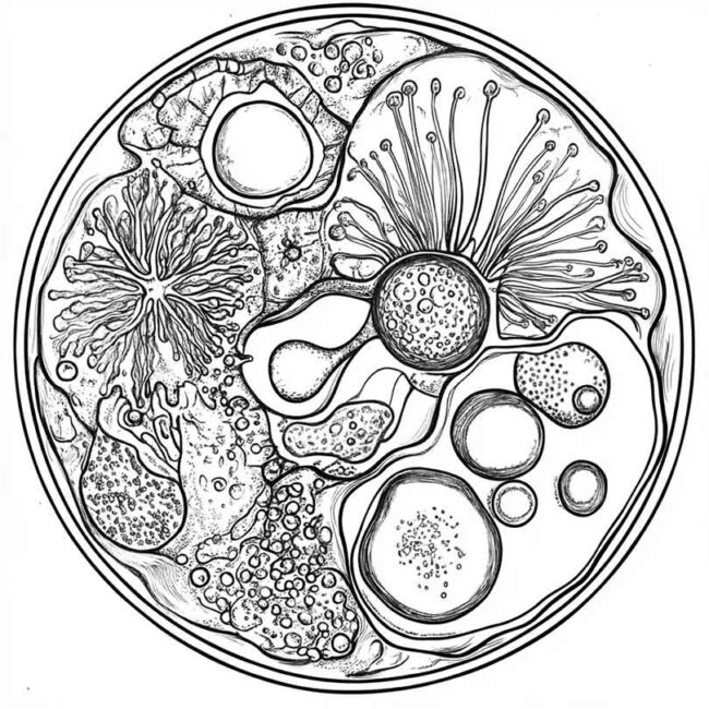 celula vegetal para colorir 17
