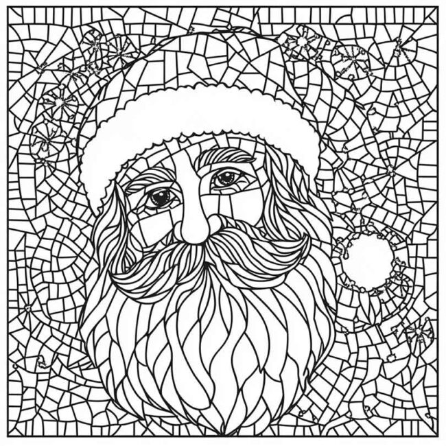 mosaico de natal para colorir 7
