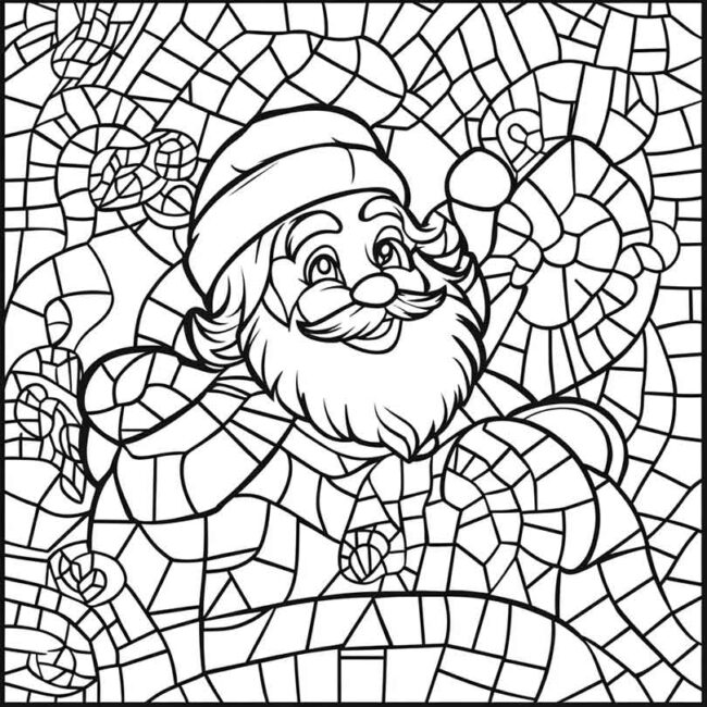 mosaico de natal para colorir 38