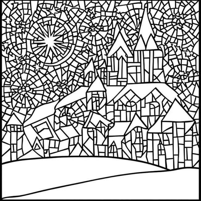 mosaico de natal para colorir 44