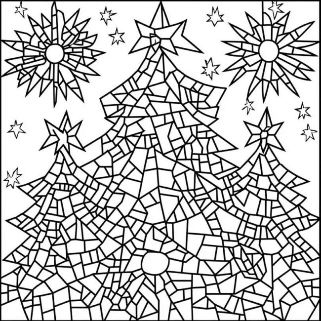mosaico de natal para colorir 36