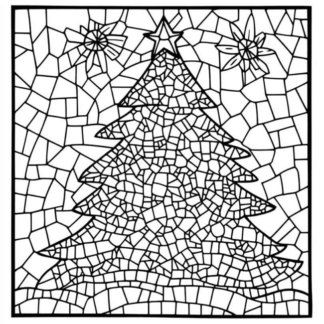 mosaico de natal para colorir 40