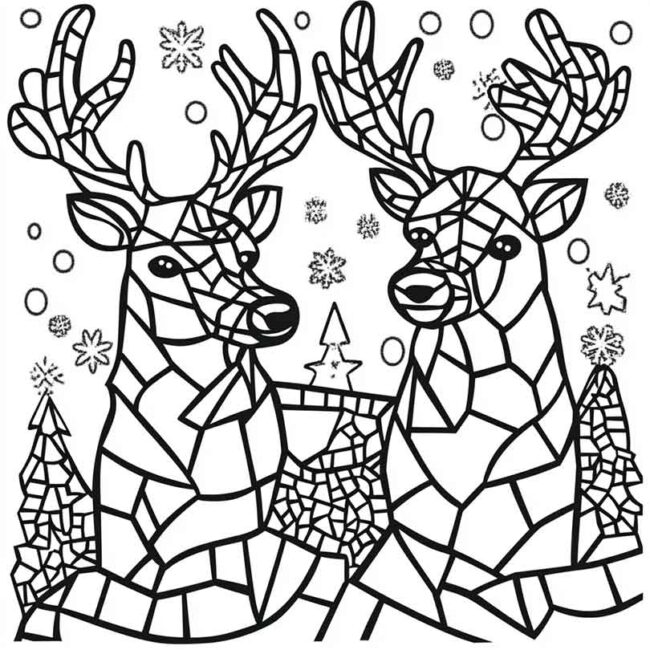mosaico de natal para colorir 42