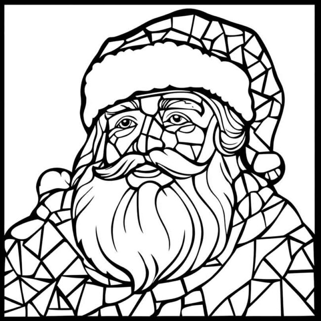 mosaico de natal para colorir 1